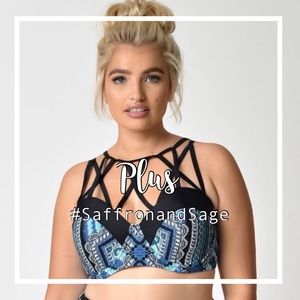 PLUS! Warm Weather Getaway Ready! 👙👓Tribal Print Bikini Top & High Waist Bottoms